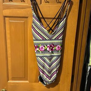 Brand new - never worn - purple and green floral - new with tags size L